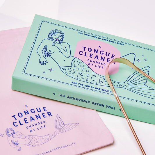 tongschaper met verpakking en katoenzakje